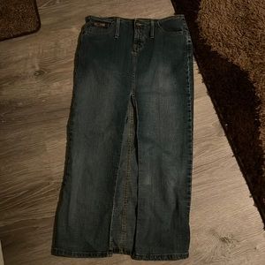 Vintage long denim skirt. Gently used. Good condition
